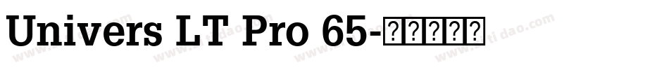 Univers LT Pro 65字体转换